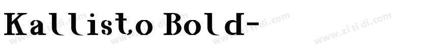 Kallisto Bold字体转换